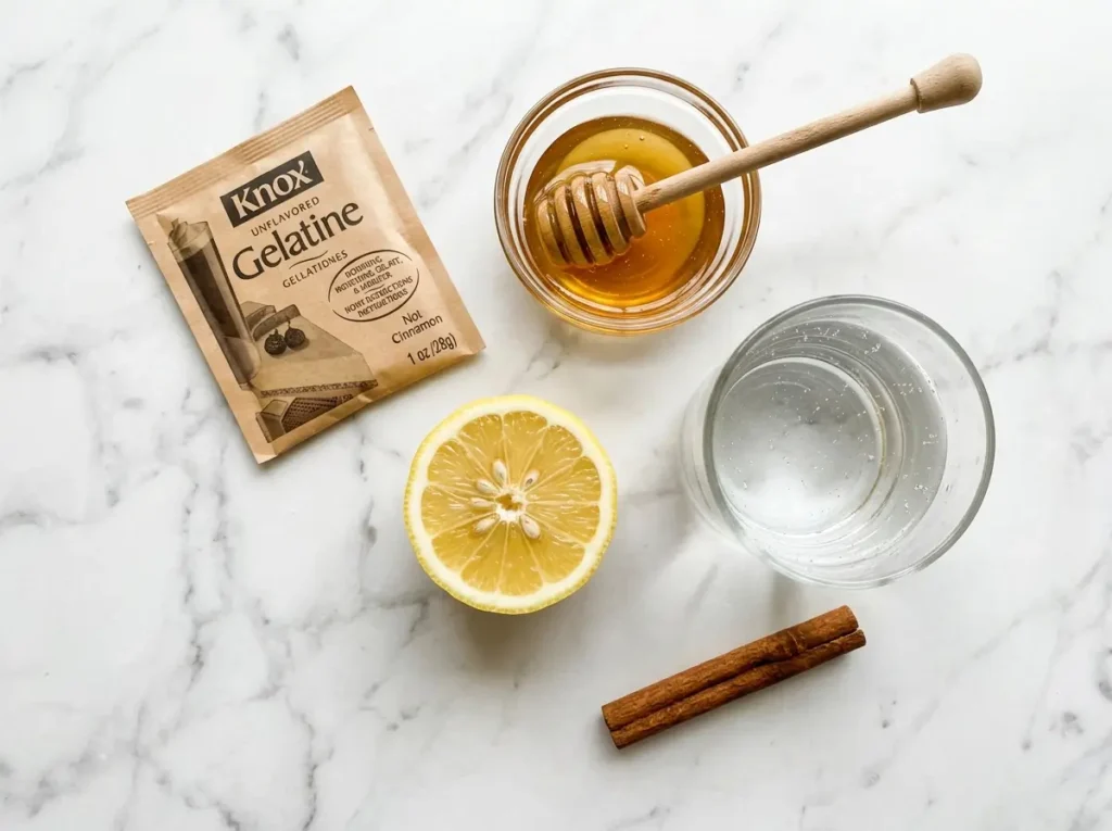 gelatin powder honey lemon cinnamon