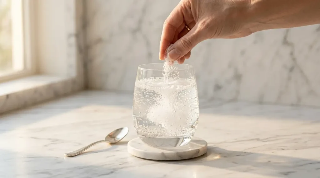 adding baking soda to water for pre workout drink