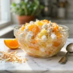 Ambrosia salad with mandarin oranges and coconut