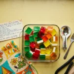 intage-style Knox Blox gelatin squares on retro kitchen counter