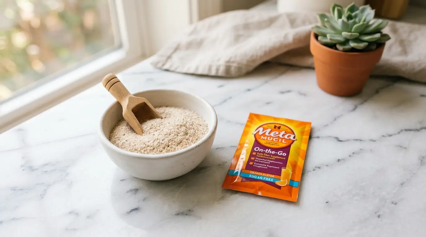 psyllium husk powder vs Metamucil packet comparison