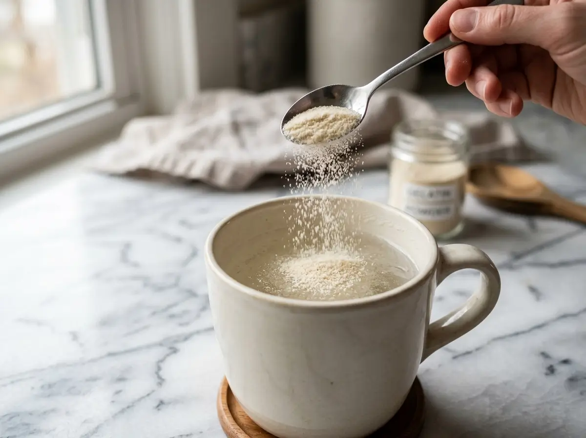 Preparing a horse gelatin trick drink at home