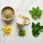 Dried lemongrass, paste, citrus zest, lemon balm, and kaffir lime leaves as lemongrass substitutes
